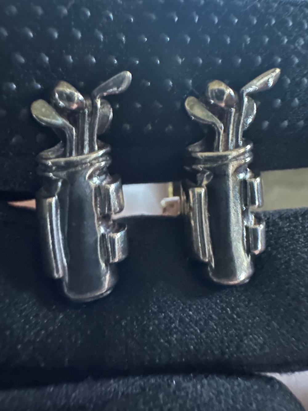 Men's Cuff Links 925 Sterling Silver Golf Clubs